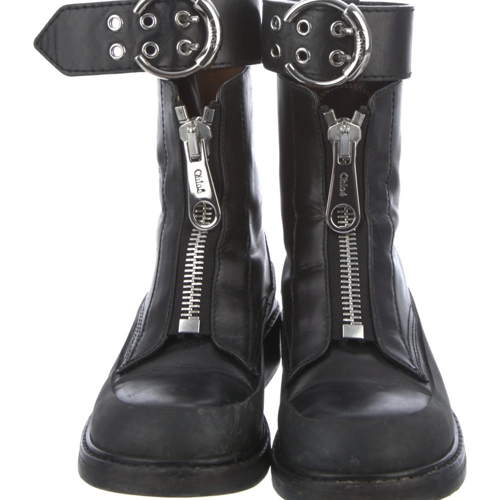 ChloΓ© Leather Combat Boots